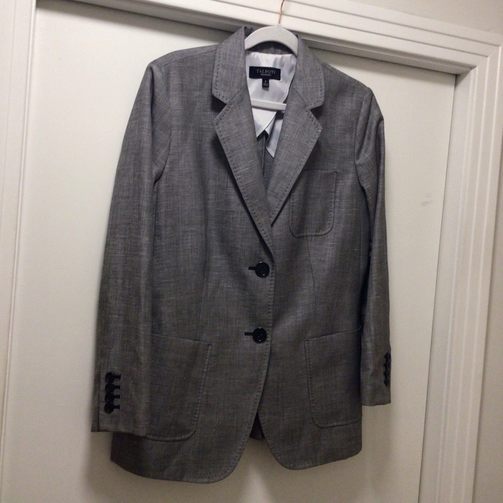Womens Talbots Wool and Linen Blend Blazer
